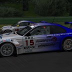 #15 Heiko Kostin (BMW M3 GTR) und #48 Patrick Schwanz (Porsche 996 GT3-RSR)